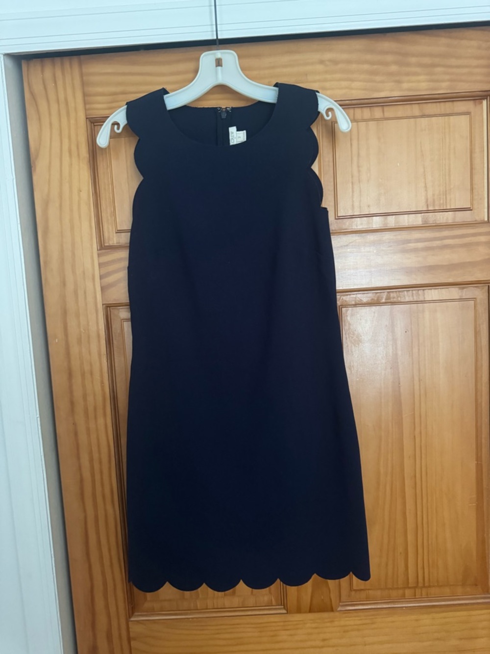✨BOGO FREE ENTIRE CLOSET✨ J Crew Navy Scallop-Edge Sleeveless Dress